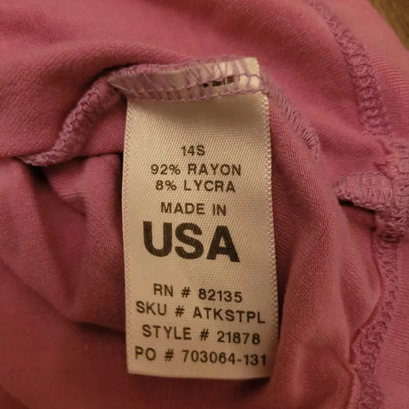 Fresh Produce Womens Tank Top Size S Pink Solid Rayon Sleeveless Round Neck - Picture 4 of 7